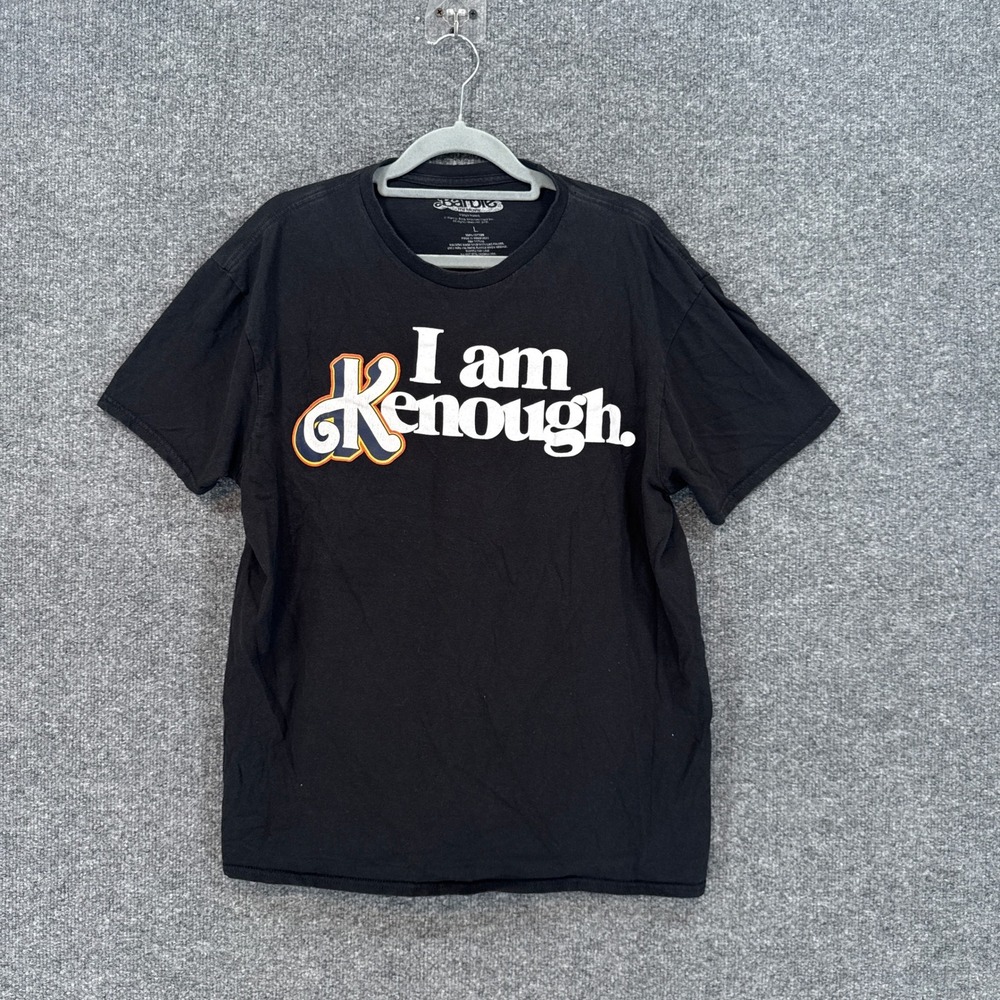 Barbie Tshirt Men Large Black I Am Kenough Graphic Movie Merch Tee Cotton